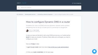 How to configure Dynamic DNS in a router | Angelcam Help Center