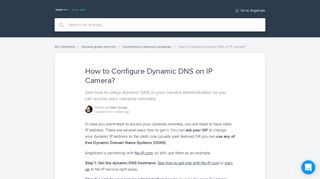 How to Configure Dynamic DNS on IP Camera? | Angelcam Help Center