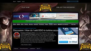 How do I add DDO to turbine account — MMORPG.com Forums