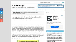 How to prepare DDO Request Employees Salary Bill in http://www ...