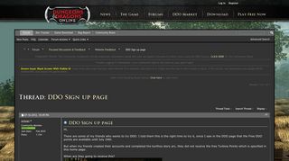 DDO Sign up page - Dungeons and Dragons Online