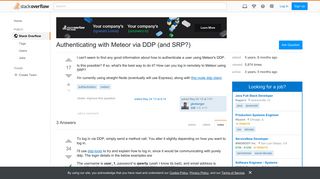Authenticating with Meteor via DDP (and SRP?) - Stack Overflow