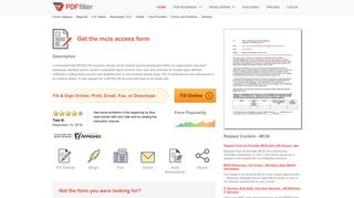 Mcis Access Form - Fill Online, Printable, Fillable, Blank | PDFfiller