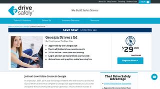 Joshua's Law Online Course – Georgia DDS Approved - I Drive Safely