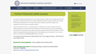 Fortress Professional Liability Insurance - Seventh District Dental Society