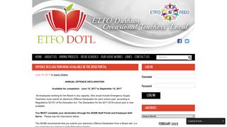 Offence Declaration now available in the DDSB Portal – ETFO