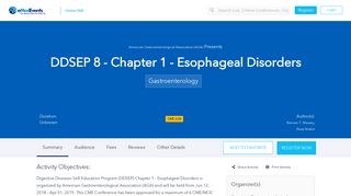 DDSEP 8 - Chapter 1 - Esophageal Disorders | eMedEvents