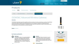 DDW36C Advanced Wireless Gateway | Ubee Interactive