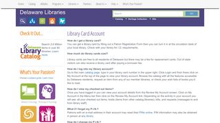 Library Card Account - Delaware LibrariesDelaware Libraries |
