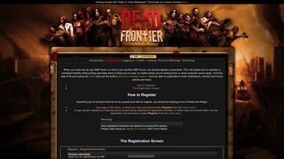 Dead Frontier Online Zombie MMO - SMF User Help: Registering