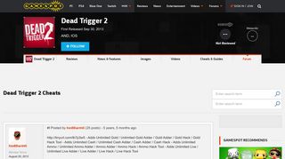 Dead Trigger 2 Cheats - GameSpot