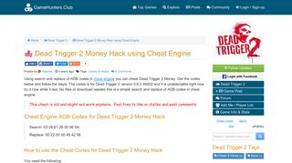 Dead Trigger 2 Money Hack using Cheat Engine - GameHunters.Club