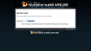 Member Login - The Deadbeat Super Affiliate