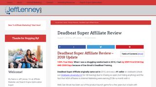 Deadbeat Super Affiliate Review - MY FIRST $500 DAY!!! - Jeff Lenney