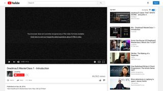 Deadmau5 MasterClass 1 - Introduction - YouTube