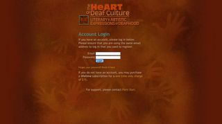 The HeART of Deaf Culture - Log in
