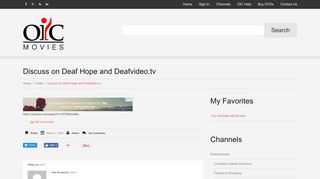 Discuss on Deaf Hope and Deafvideo.tv - OIC Movies