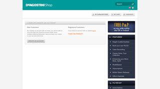 Customer Login | DeAgostini Shop UK