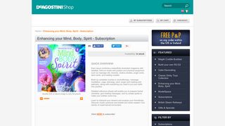 Enhancing your Mind, Body, Spirit - Subscription - DeAgostini Shop UK