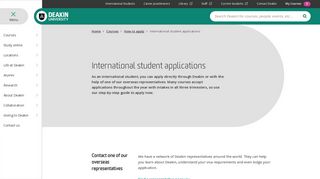 International student applications | Deakin - Deakin University