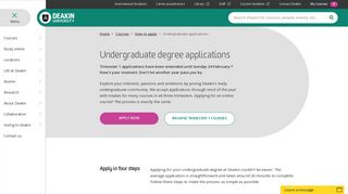 Undergraduate applications | Deakin