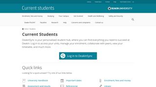 Deakin Current Student Portal - Deakin University