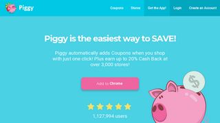 Piggy: Automatic Coupons, Huge Sales, and Cash back!