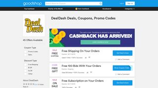 DealDash Coupons, Promo Codes, Feb 2019 - Goodshop
