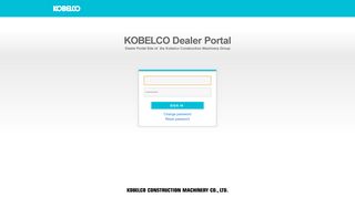 Dealer Portal Site of the Kobelco Construction Machinery Group