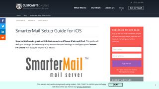 How to Set Up SmarterMail for iOS - Custom Fit Online