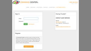 Customer Portal Login - Command Center