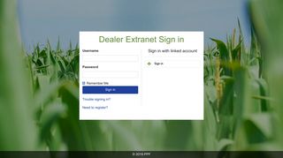 Dealer Extranet Sign in