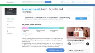 Access dealer.reyrey.net. Login - Reynolds and Reynolds