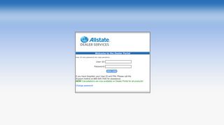 Dealer Portal Login Page - Allstate Dealer Services