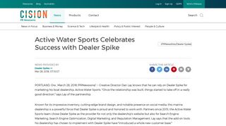 Active Water Sports Celebrates Success with Dealer Spike