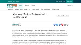 Mercury Marine Partners with Dealer Spike - PR Newswire