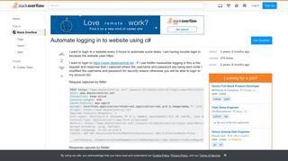 Automate logging in to website using c# - Stack Overflow