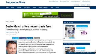 DealerMatch offers no per-trade fees - Automotive News