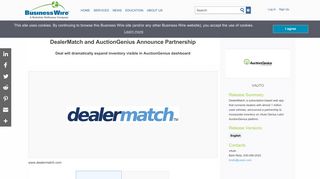 DealerMatch and AuctionGenius Announce Partnership | Business Wire