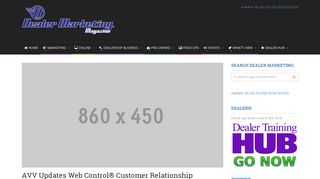 AVV Updates Web Control® Customer Relationship Management ...