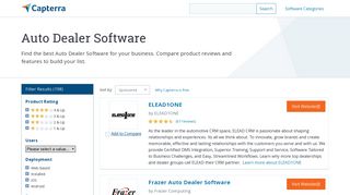 Best Auto Dealer Software | 2019 Reviews of the Most Popular Systems