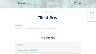 Client Area - Tradeweb