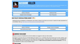 Delete your DealExtreme account | accountkiller.com