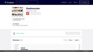 Dealmonster Reviews | Read Customer Service Reviews of ... - Trustpilot