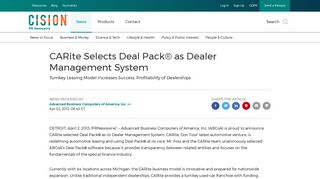 CARite Selects Deal Pack® as Dealer Management System