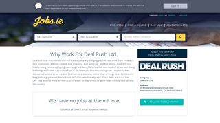 Why Work For Deal Rush Ltd. - Jobs.ie