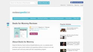 Deals For Mommy Reviews - Legit or Scam? - Reviewopedia