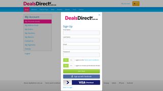 dealsdirect.com.au - My Account