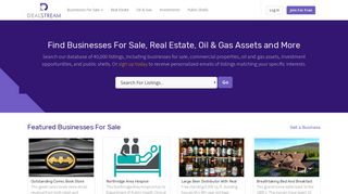DealStream | Businesses For Sale, Real Estate, Oil and Gas, More