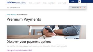 Premium Payments - Dean Health Plan